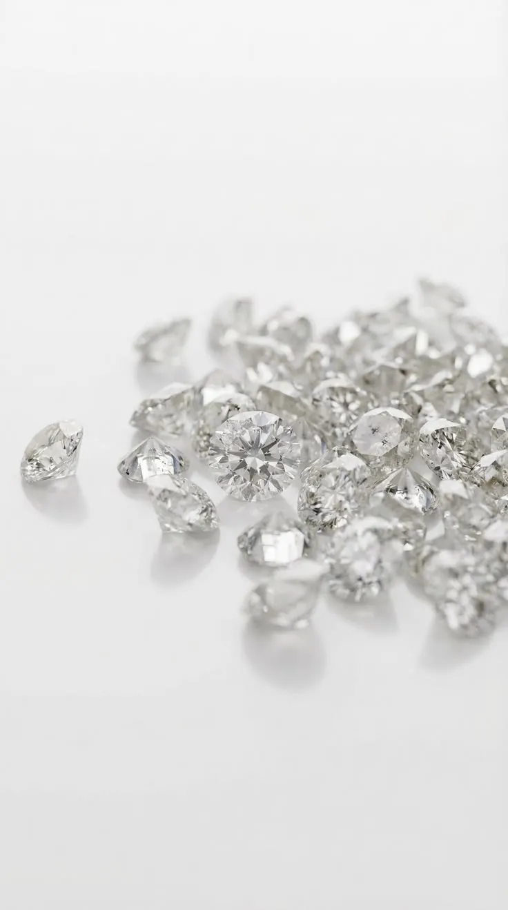 A parcel of small loose round diamonds